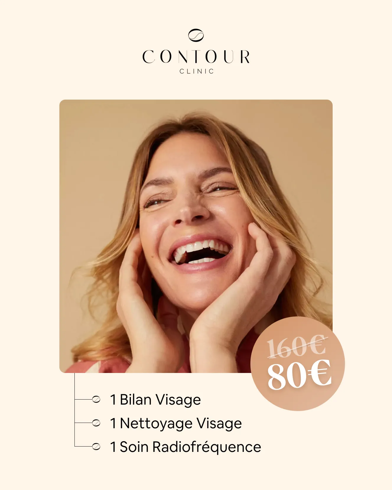 Publicité soin visage radiofréquence institut